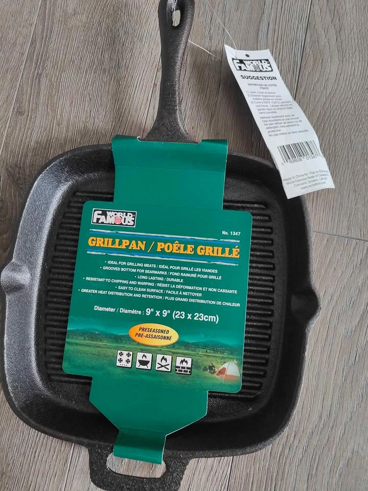 New 9x9 Cast Iron Grill Pan - photo 2