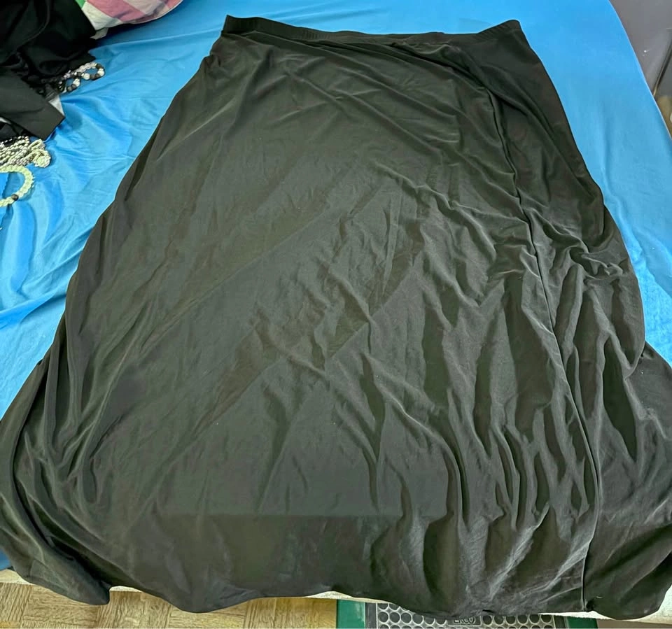 Black Stretchy Maxi Skirt - Unbranded 2X