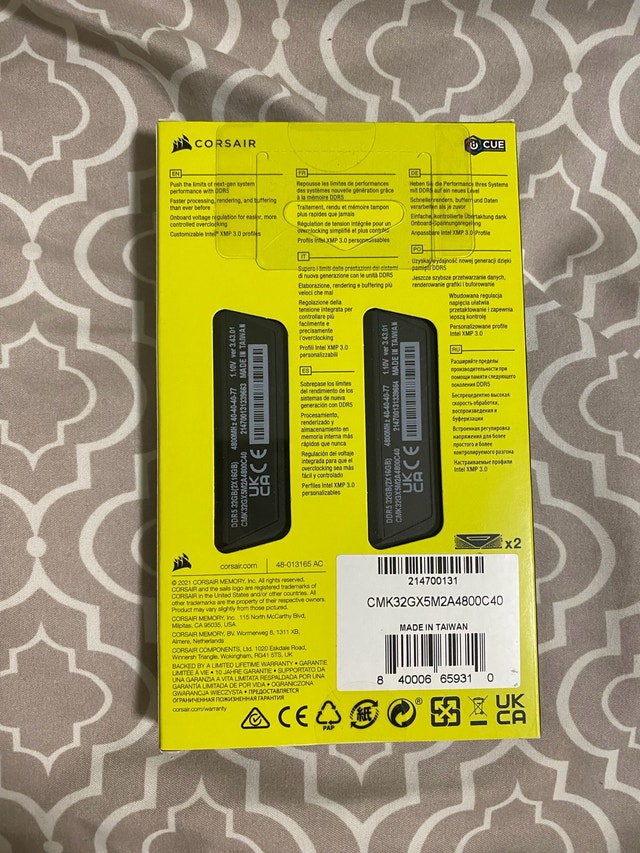 Vengeance 32GB DDR5 DRAM 4800MHz Memory Kit - photo 2