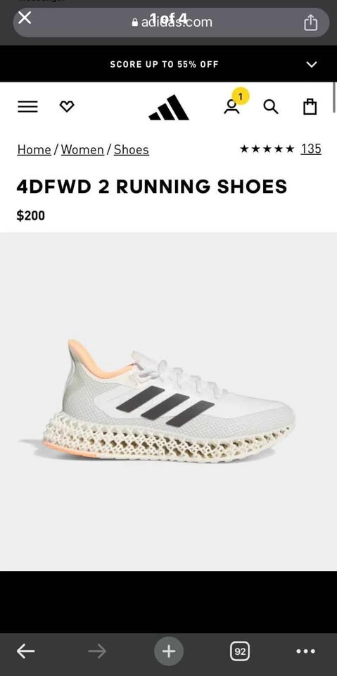 Adidas 4DFWD 2 Women's Running Shoes Size 9 - photo 3