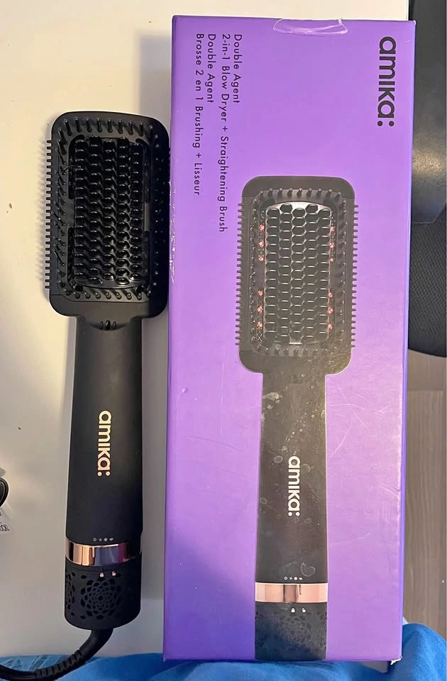 Amika Double Agent 2-in-1 Blow Dryer + Straightening Brush