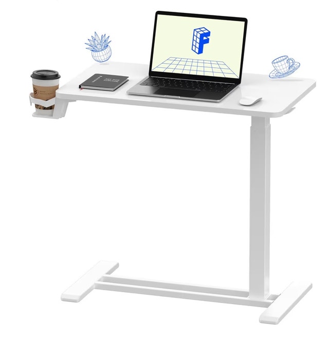 NEW Overbed Table with adjustable height - white - photo 2