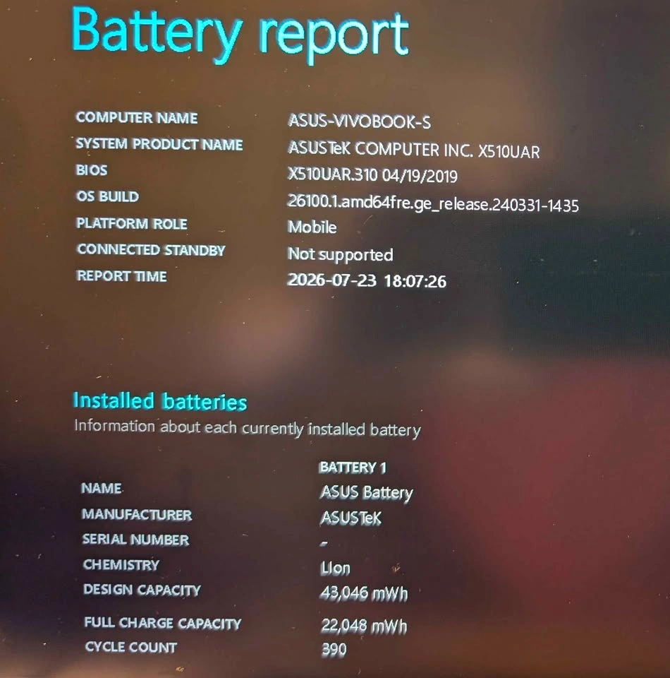 ASUS VivoBook S X510U i7-8550U 15.6" 8G/128G+1T Win 11 + Office - photo 5