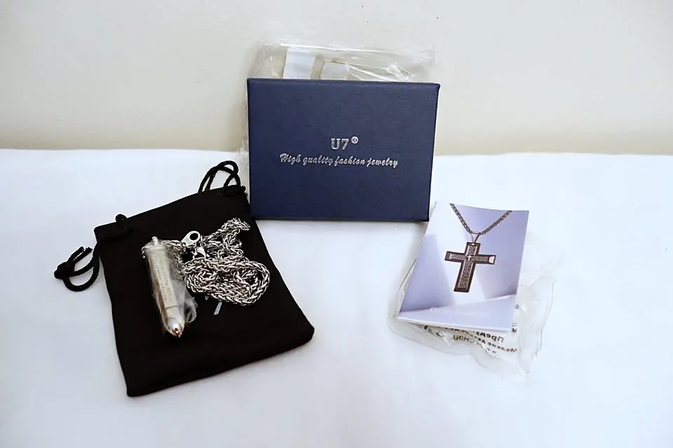 U7 Christian Our Father Bullet Pendant & Chain thumbnail