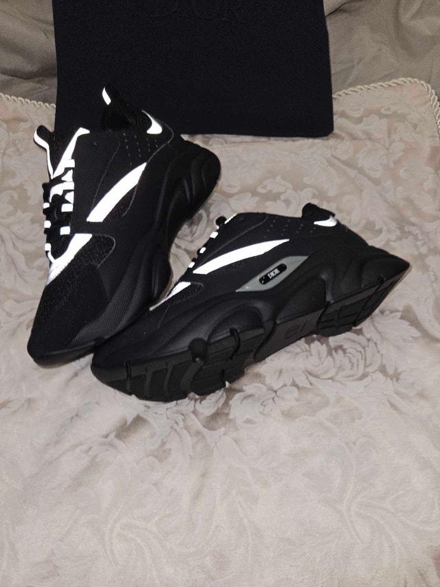 Dior B22 Leather Sneakers - Black - Multiple Sizes