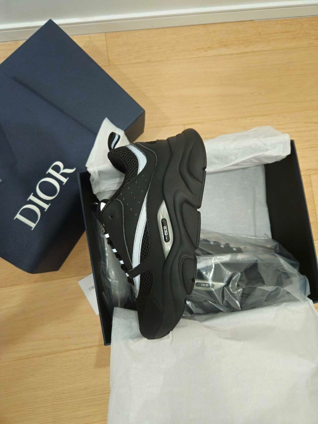 Dior B22 Leather Sneakers - Black - Multiple Sizes - photo 3