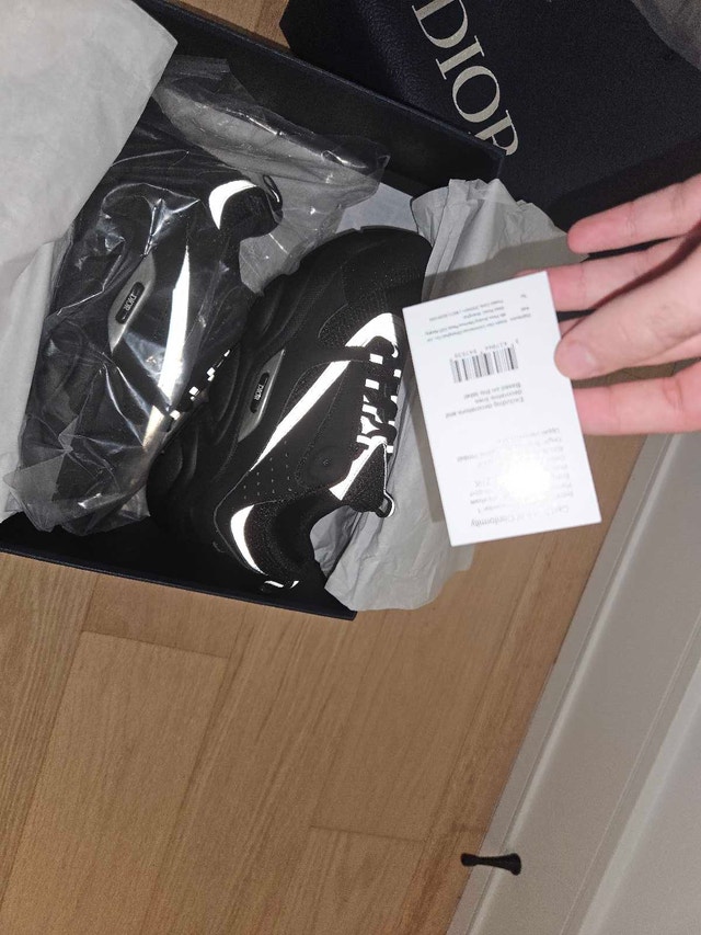 Dior B22 Leather Sneakers - Black - Multiple Sizes - photo 4