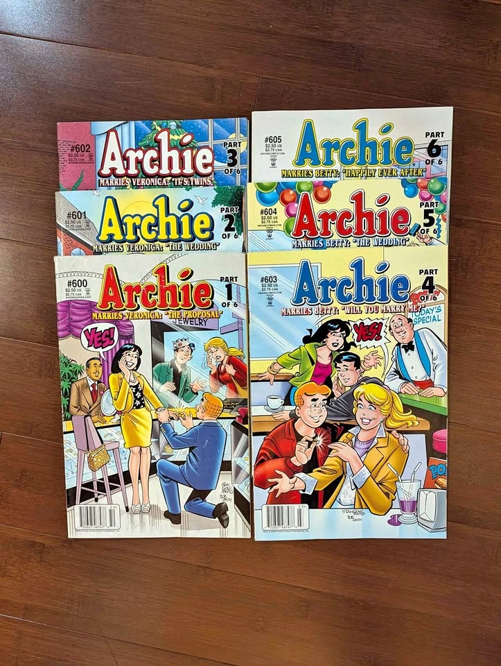 "Archie Marries..." Full Comic Set, Issues #600-605