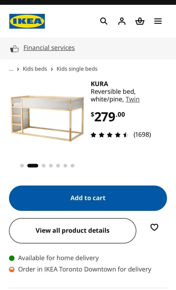 IKEA KURA Reversible Twin – Like New - photo 2