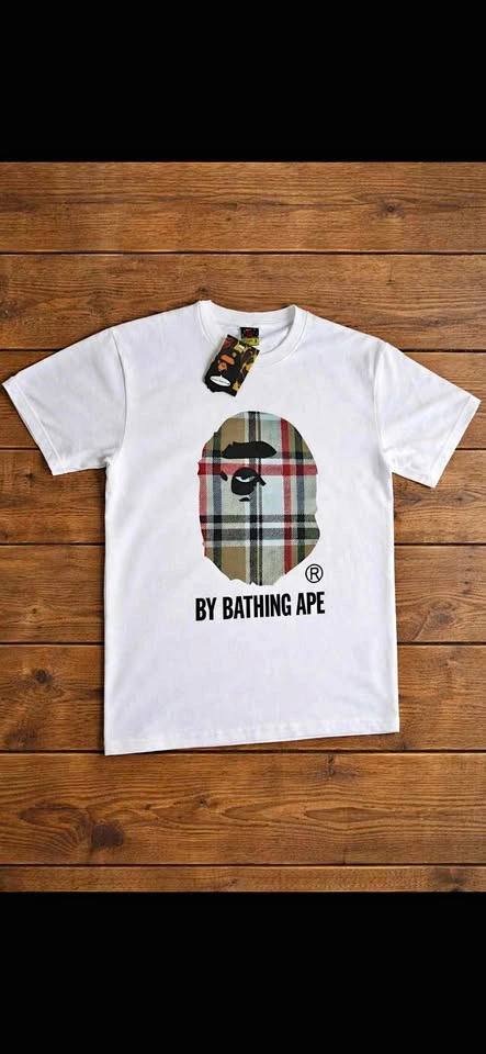 A Bathing Ape (BAPE) Plaid Ape Head T-Shirt size medium