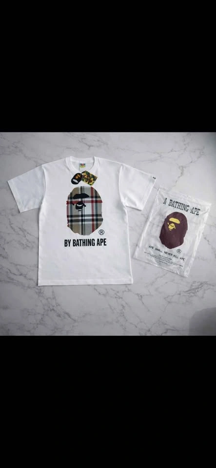A Bathing Ape (BAPE) Plaid Ape Head T-Shirt size medium - photo 3