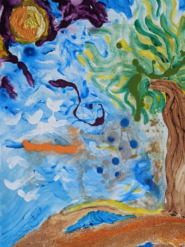 Abstract Tropical Painting