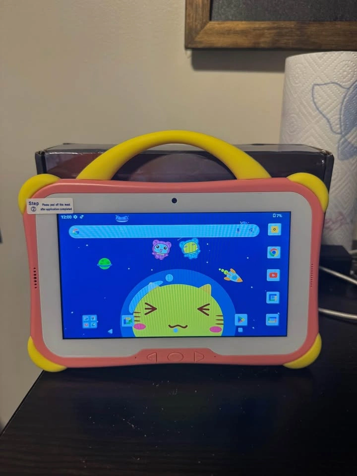 Brand New 7” Kids Android Tablet – Pink with Yellow Handle - photo 3