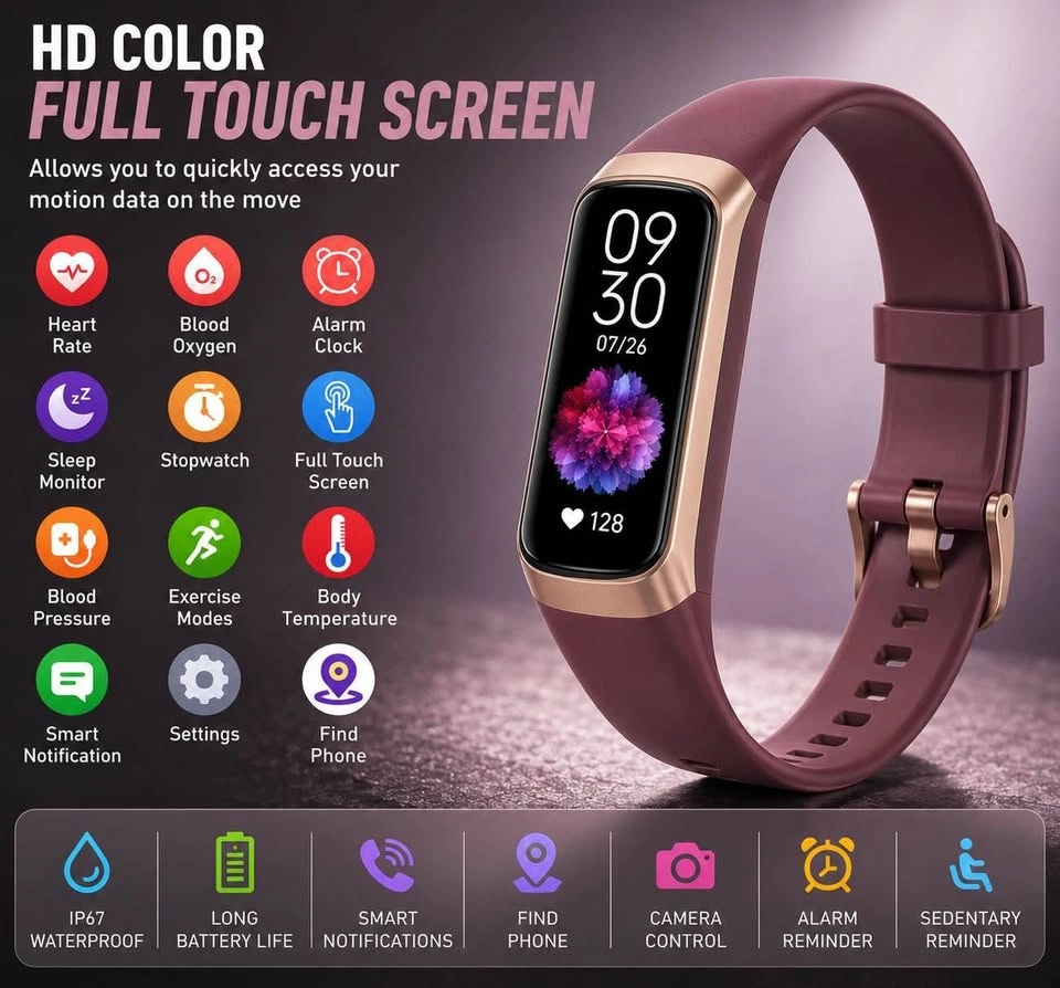 Rose Gold & Purple Smart Fitness Tracker - Brand New - photo 2
