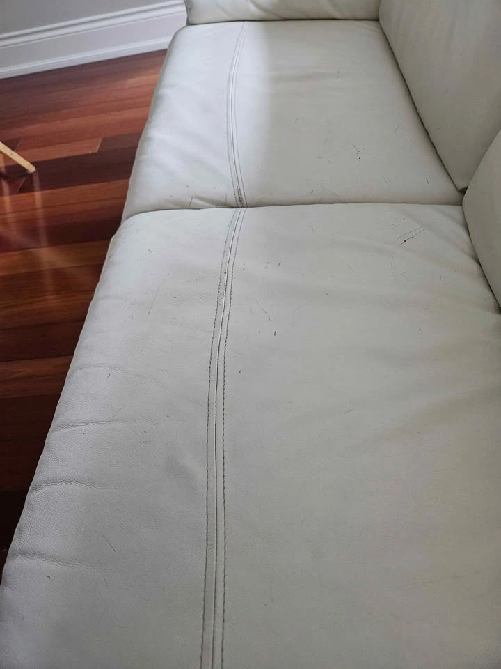 Natuzzi original top grain reclining leather sofa set - photo 5