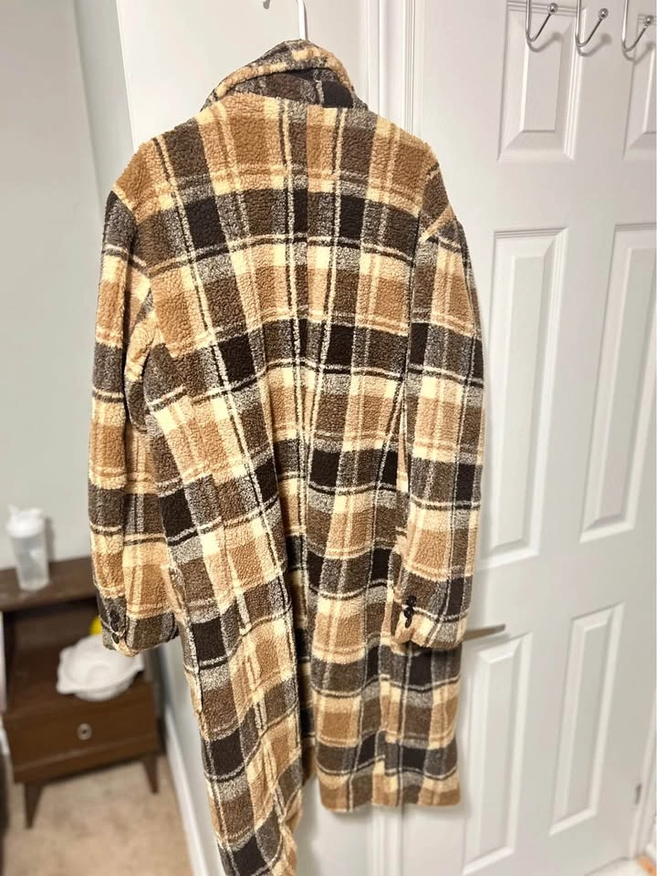 Another Influence Plaid Sherpa Coat - photo 4
