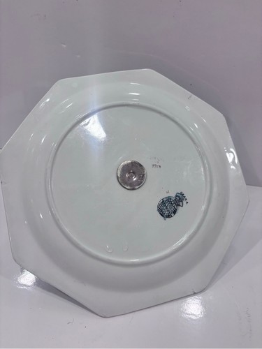 Vintage Osaka Fenton England Blue & Gold Cake Plate - photo 4