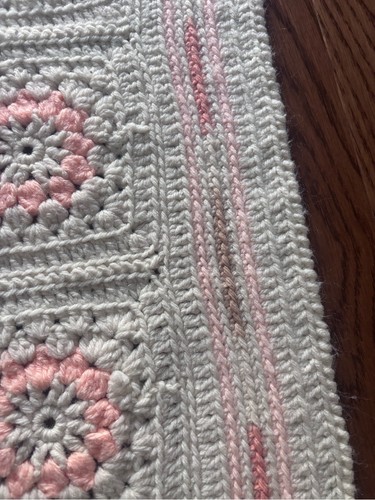 Handmade Crochet Granny Square Afghan Throw Blanket - photo 5