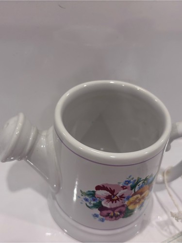 Vintage hallmark pansies stand for thoughts watering can mug - photo 2