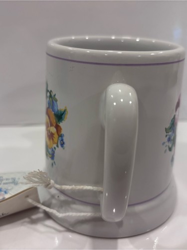Vintage hallmark pansies stand for thoughts watering can mug - photo 5
