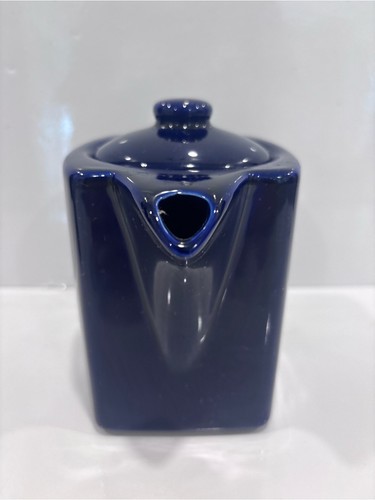 Vintage Tetley blue ceramic tea pot with lid - photo 2