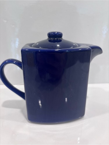 Vintage Tetley blue ceramic tea pot with lid - photo 3