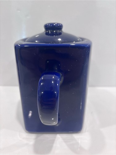 Vintage Tetley blue ceramic tea pot with lid - photo 4