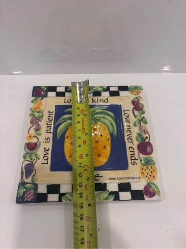 Carla Groce Pineapple Ceramic Trivet Hot Plate - photo 4