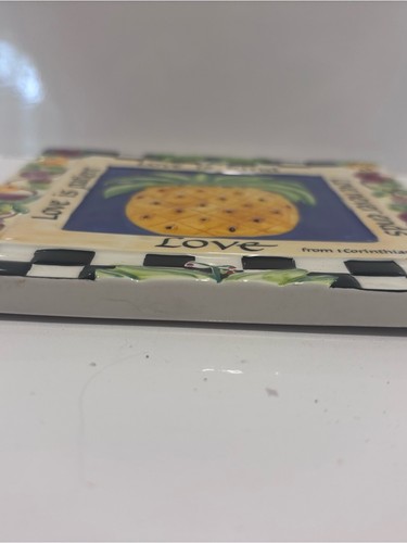 Carla Groce Pineapple Ceramic Trivet Hot Plate - photo 5