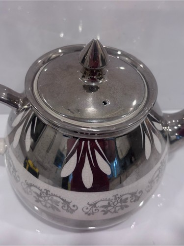 Vintage Gibsons Staffordshire England Silver Lustre Floral Teapo - photo 4