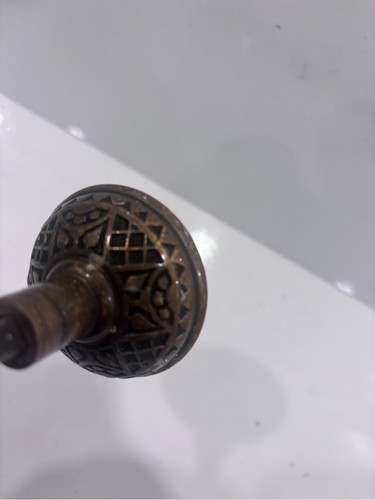 Antique Victorian Eastlake Cast Brass Door Knob Set - photo 2
