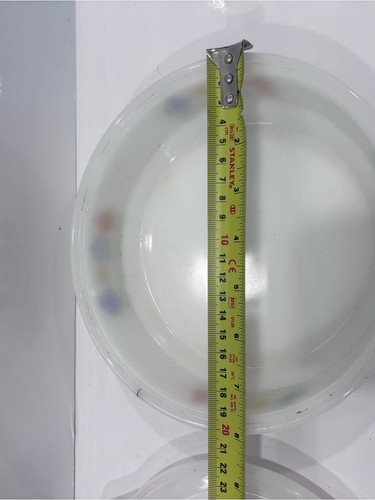 Vintage Glass Phoenix Opalware Dish White Folk Floral 8" - photo 4