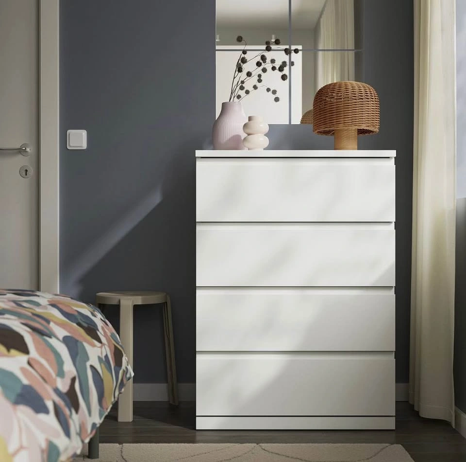 Storklinta White 4-Drawer Dresser - photo 3