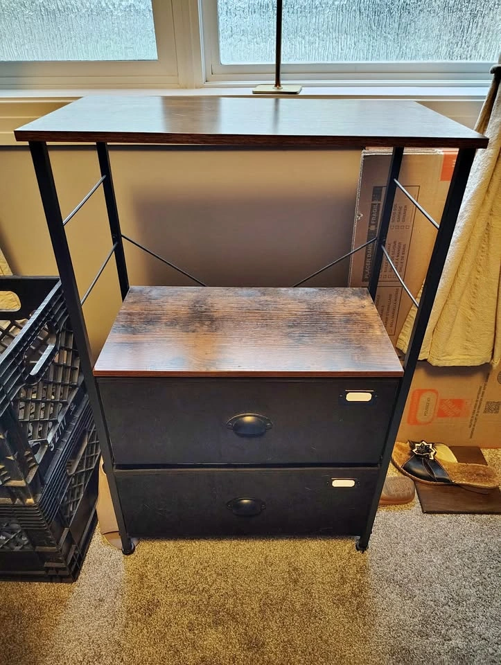 Industrial style side table / nightstand