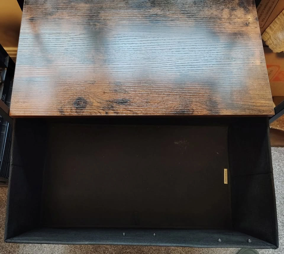 Industrial style side table / nightstand - photo 2