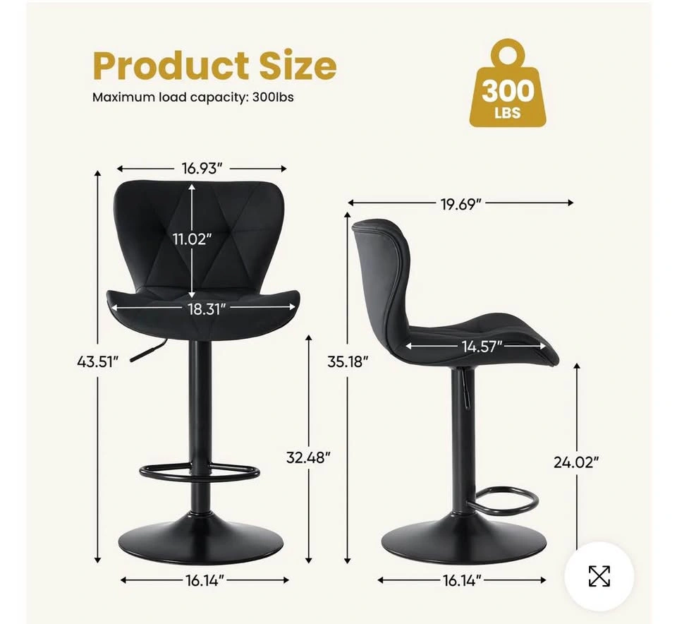 Modern adjustable bar stools ( set of 2 ) - photo 3