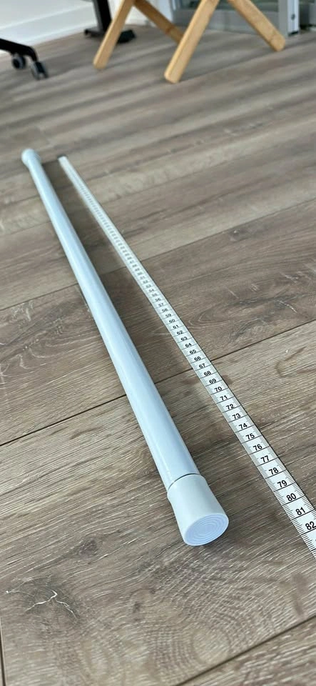 White Adjustable Tension Rod