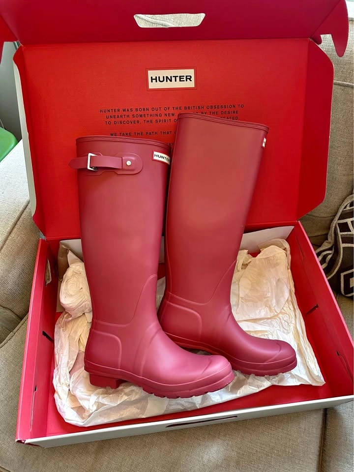 New Hunter Tall Rain Boots US 8