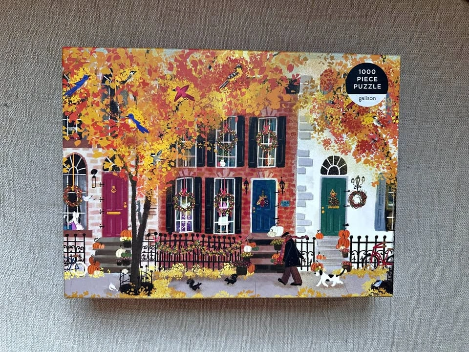 Galison Autumn in the Neighborhood 1000 Piece Puzzle - New