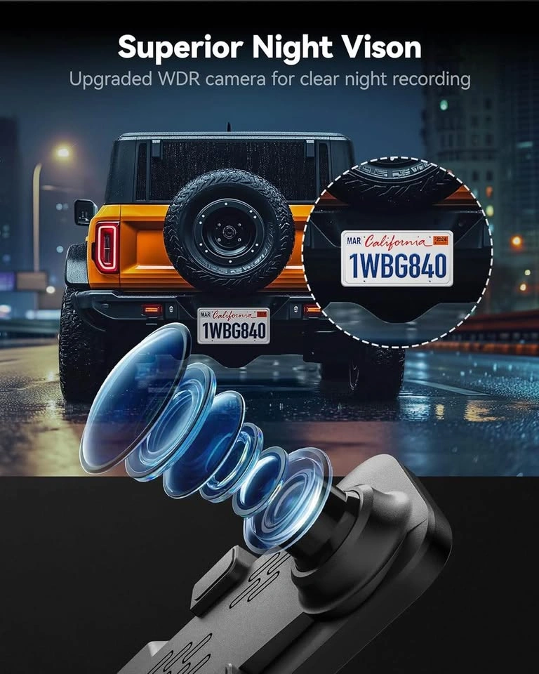 WOLFBOX G840S 12" 1296P Mirror Dash Cam & Backup Camera - photo 5