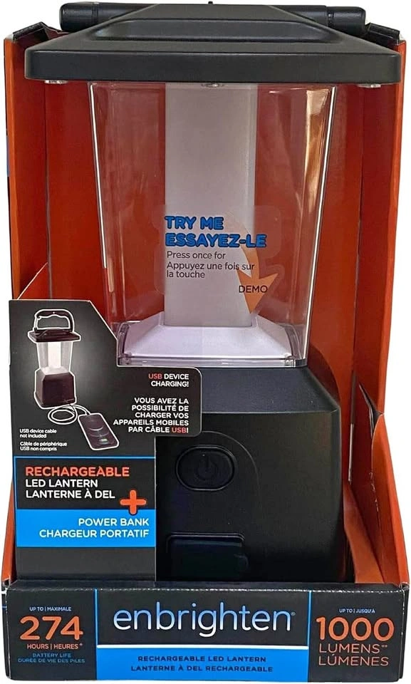 Enbrighten Rechargeable LED Lantern 1000 Lumens