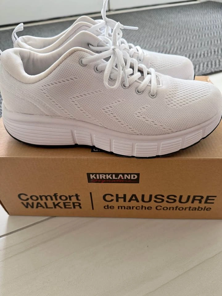 All-White Kirkland Comfort Walker Sneakers (Men's Size 9)
