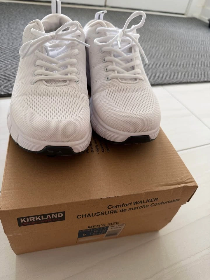 All-White Kirkland Comfort Walker Sneakers (Men's Size 9) - photo 2