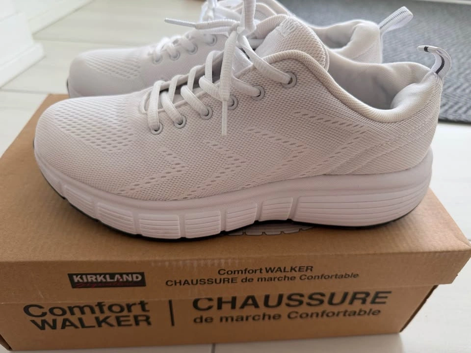 All-White Kirkland Comfort Walker Sneakers (Men's Size 9) - photo 3