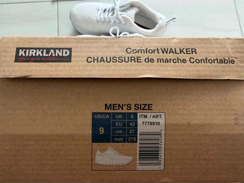 All-White Kirkland Comfort Walker Sneakers (Men's Size 9) - photo 4