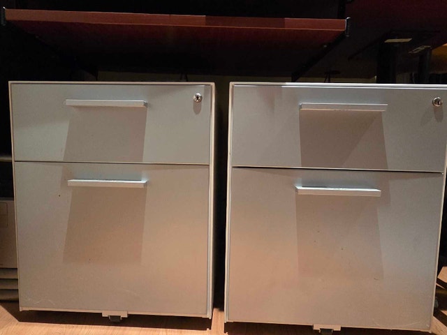 2 Small Metal Filling Cabinets for Sale
