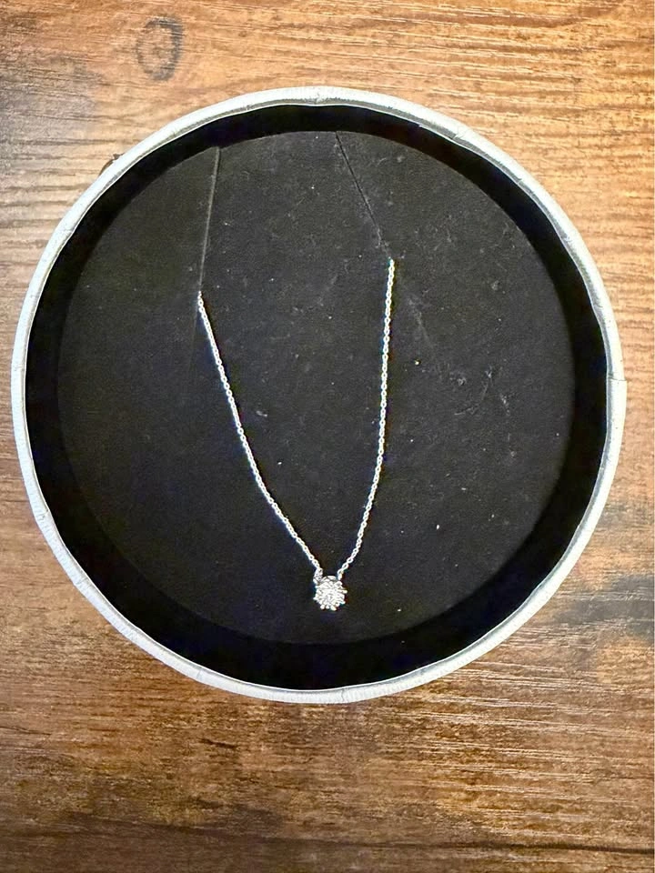 18K white gold Les Classiques Necklace with small Diamond rosett