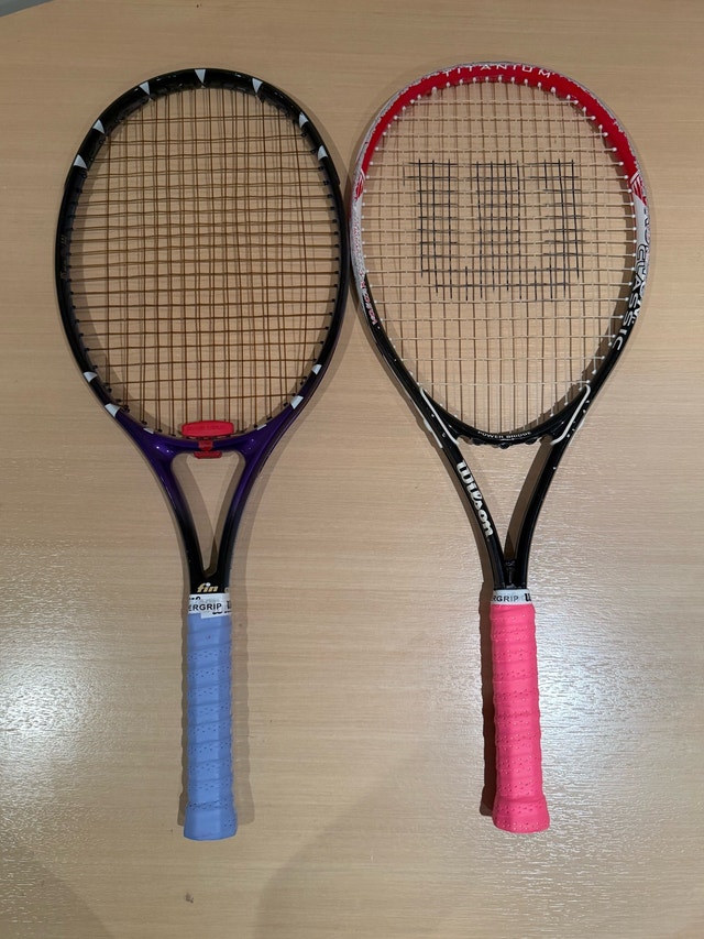 Wilson Titanium Classic and Shark Reflex Tennis Racquets