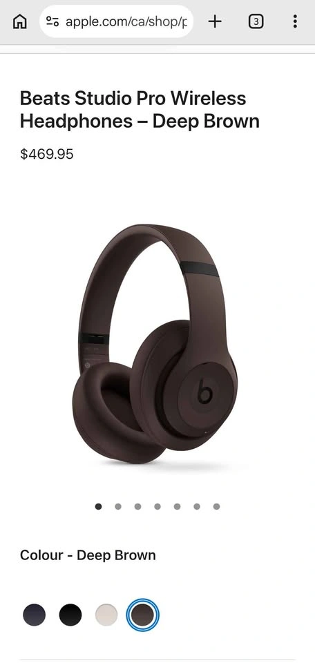 Beats Studio Pro Wireless Noise Cancelling Headphones - Brown - photo 3