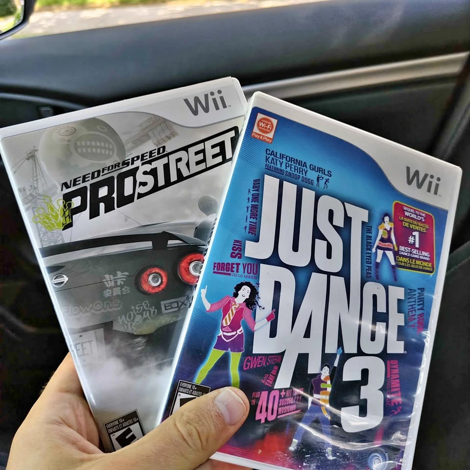 Wii games: Need for Speed: Pro Street and Just Dance 3